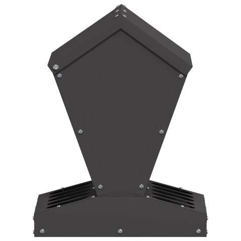 VidaXL Karmnik dla kur Czarny 30 x 30 x 39 cm Stal zimnowalcowana