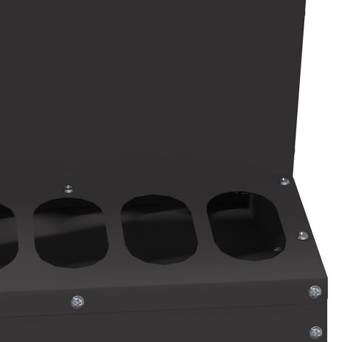 VidaXL Karmnik dla kur Czarny 30 x 30 x 39 cm Stal zimnowalcowana