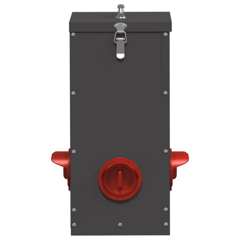 VidaXL Karmnik dla kur Czarny 32,5 x 20,5 x 43 cm Stal zimnowalcowana