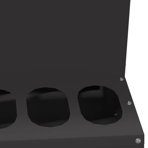 VidaXL Karmnik dla kur Czarny 40 x 40 x 45 cm Stal zimnowalcowana