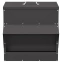 VidaXL Karmnik dla kur Czarny 40,5 x 45 x 41 cm Stal zimnowalcowana