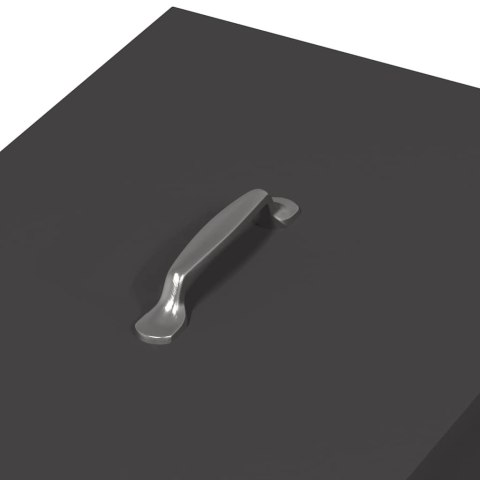 VidaXL Karmnik dla kur Czarny 40,5 x 45 x 41 cm Stal zimnowalcowana