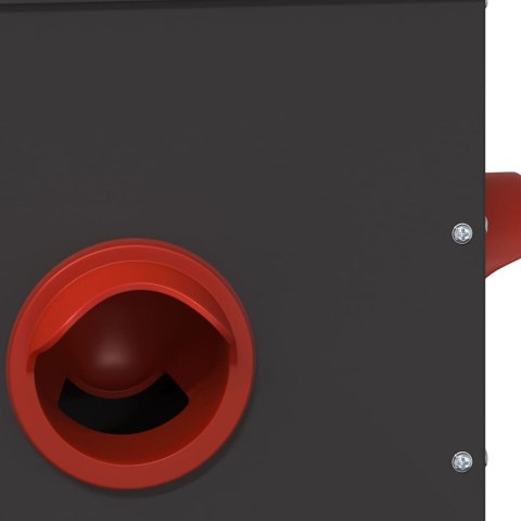 VidaXL Karmnik dla kur Czarny 41,5 x 20,5 x 33 cm Stal zimnowalcowana