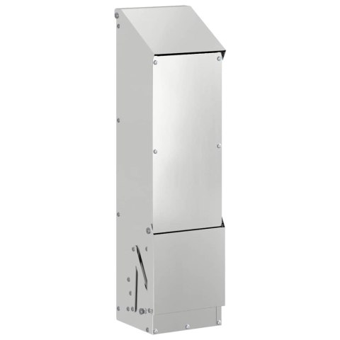 VidaXL Karmnik dla kur Srebrny 13 x 12 x 51 cm Stal Galwanizowana