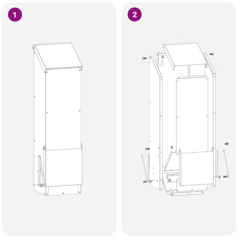 VidaXL Karmnik dla kur Srebrny 13 x 12 x 51 cm Stal Galwanizowana
