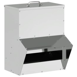 VidaXL Karmnik dla kur Srebrny 20 x 25 x 35 cm Stal Galwanizowana