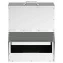 VidaXL Karmnik dla kur Srebrny 20 x 25 x 35 cm Stal Galwanizowana