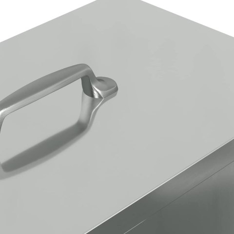 VidaXL Karmnik dla kur Srebrny 20 x 25 x 35 cm Stal Galwanizowana