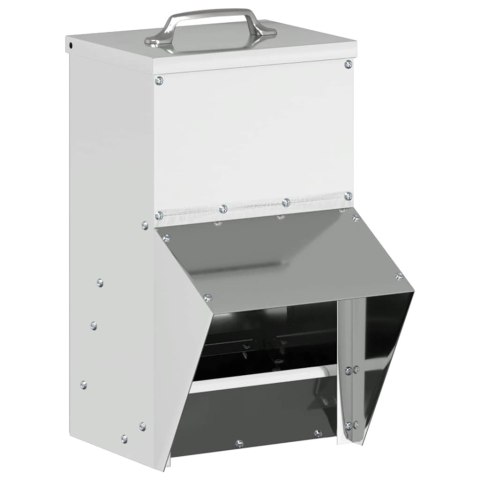 VidaXL Karmnik dla kur Srebrny 20 x 25 x 35 cm Stal Galwanizowana