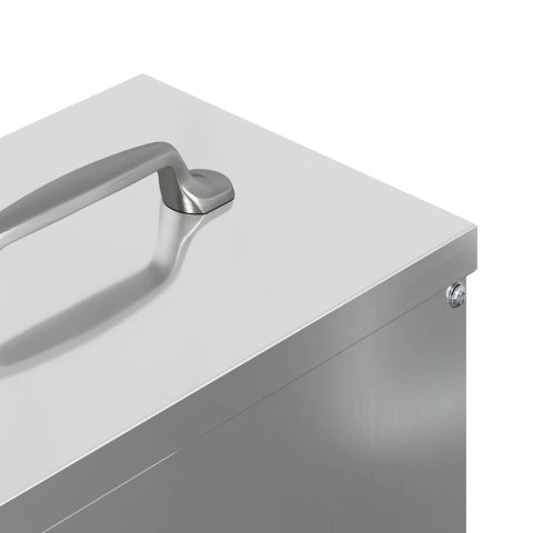 VidaXL Karmnik dla kur Srebrny 20 x 25 x 35 cm Stal Galwanizowana