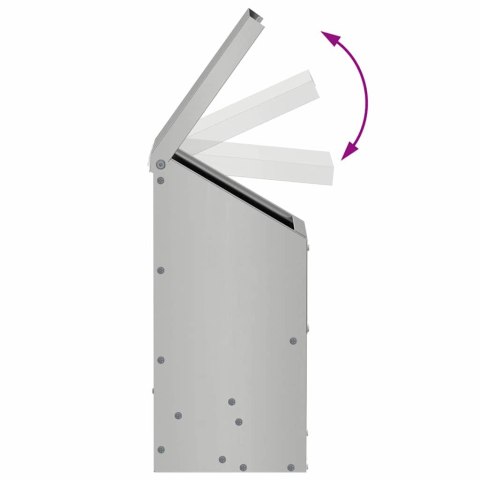 VidaXL Karmnik dla kur Srebrny 21 x 16 x 33 cm Stal Galwanizowana