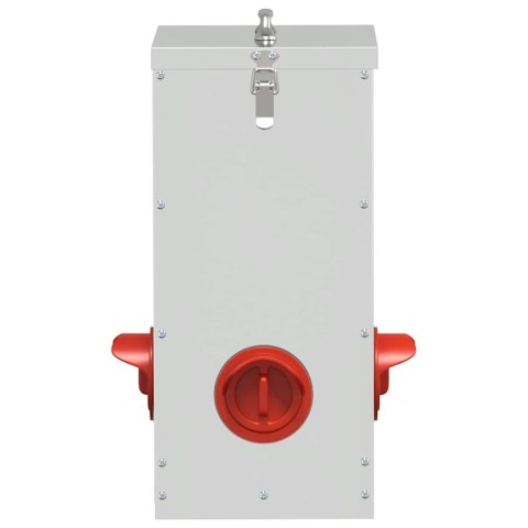 VidaXL Karmnik dla kur Srebrny 32,5 x 20,5 x 43 cm Stal Galwanizowana