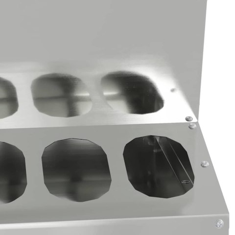 VidaXL Karmnik dla kur Srebrny 40 x 40 x 45 cm Stal Galwanizowana