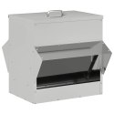 VidaXL Karmnik dla kur Srebrny 40,5 x 45 x 41 cm Stal Galwanizowana