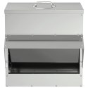 VidaXL Karmnik dla kur Srebrny 40,5 x 45 x 41 cm Stal Galwanizowana