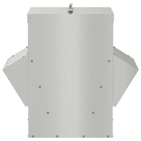 VidaXL Karmnik dla kur Srebrny 40,5 x 45 x 41 cm Stal Galwanizowana