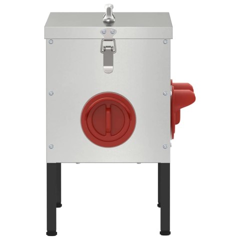 VidaXL Karmnik dla kur Srebrny 41,5 x 20,5 x 33 cm Stal Galwanizowana