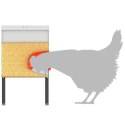 VidaXL Karmnik dla kur Srebrny 41,5 x 20,5 x 33 cm Stal Galwanizowana