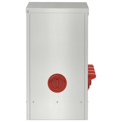 VidaXL Karmnik dla kur Srebrny 60,5 x 29 x 51 cm Stal Galwanizowana