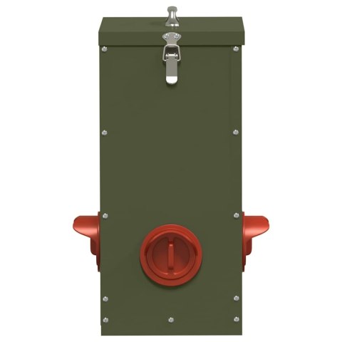 VidaXL Karmnik dla kur Zielony oliwkowy 32,5 x 20,5 x 43 cm