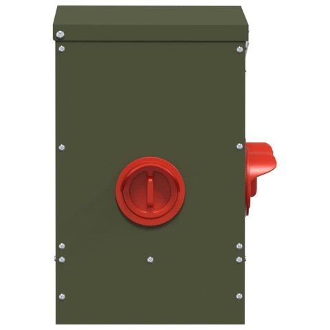 VidaXL Karmnik dla kur Zielony oliwkowy 40,5 x 25 x 38 cm