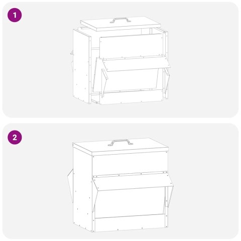 KARMNIK DLA KUR ZIELONY OLIWKOWY 40,5X45X41CM