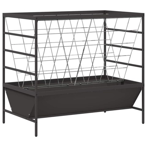 VidaXL Karmnik dla zwierząt gospodarskich Czarny 100 x 60 x 90 cm