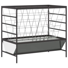 VidaXL Karmnik dla zwierząt gospodarskich Srebrny 100 x 60 x 90 cm