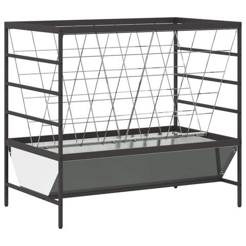 VidaXL Karmnik dla zwierząt gospodarskich Srebrny 100 x 60 x 90 cm