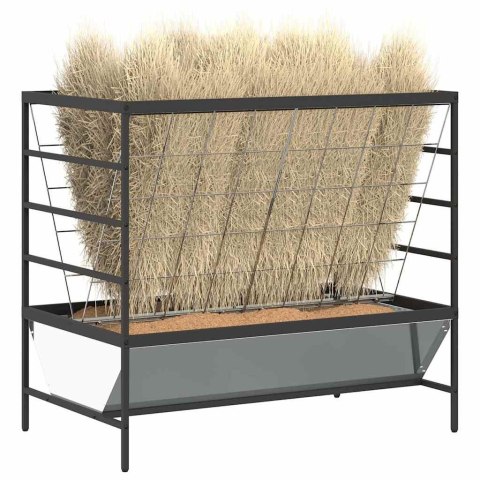 VidaXL Karmnik dla zwierząt gospodarskich Srebrny 100 x 60 x 90 cm