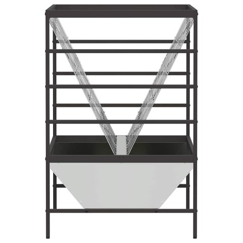 VidaXL Karmnik dla zwierząt gospodarskich Srebrny 100 x 60 x 90 cm