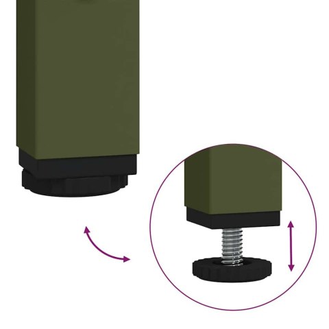 VidaXL Karmnik dla zwierząt gospodarskich Zielony oliwkowy