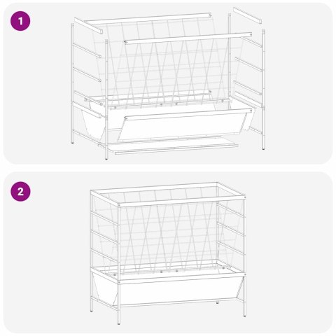 VidaXL Karmnik dla zwierząt gospodarskich Zielony oliwkowy