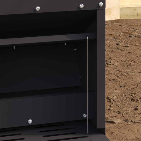 KARMNIK DLA KUR NA PEDAŁY CZARNY 25X42X40CM