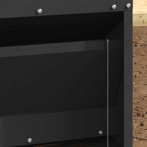 VidaXL Karmnik na pedały dla kur Czarny 33 x 42 x 40 cm