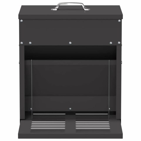 VidaXL Karmnik na pedały dla kur Czarny 33 x 42 x 40 cm