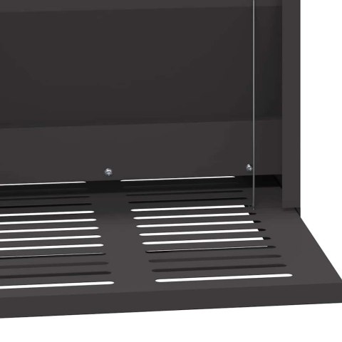 VidaXL Karmnik na pedały dla kur Czarny 33 x 42 x 40 cm