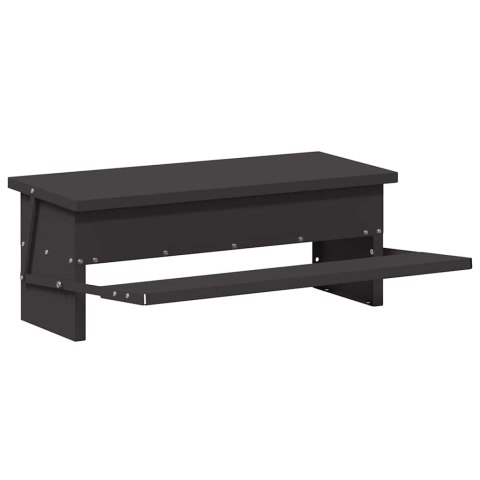 VidaXL Karmnik na pedały dla kur Czarny 48,5 x 39,5 x 19 cm