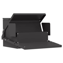 VidaXL Karmnik na pedały dla kur Czarny 50 x 40 x 29 cm