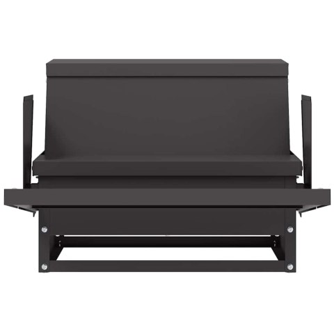 VidaXL Karmnik na pedały dla kur Czarny 50 x 40 x 29 cm