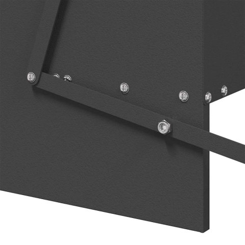 VidaXL Karmnik na pedały dla kur Czarny 75 x 53 x 20,5 cm