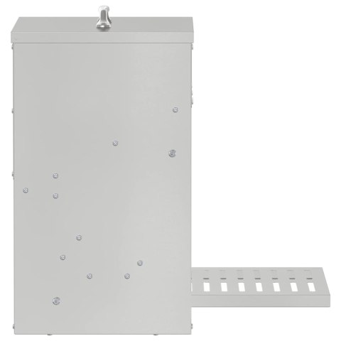 VidaXL Karmnik na pedały dla kur Srebrny 33 x 42 x 40 cm