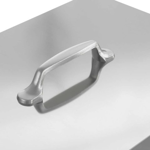 VidaXL Karmnik na pedały dla kur Srebrny 33 x 42 x 40 cm