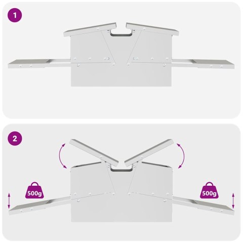 KARMNIK DLA KUR NA PEDAŁY SREBRNY 75X53X20,5CM