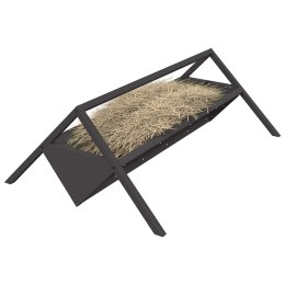 KORYTO DO KARMIENIA BYDŁA CZARNY 111X76X38CM