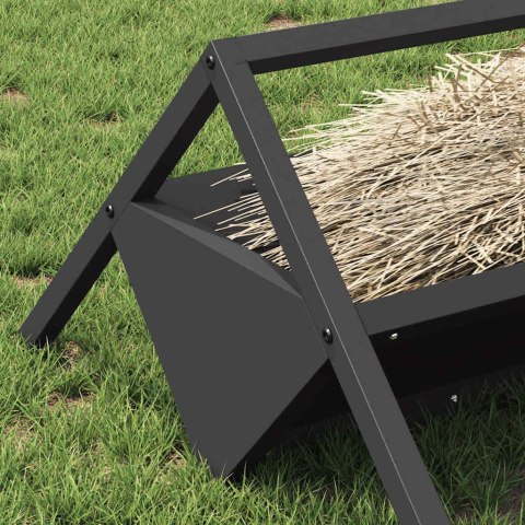 KORYTO DO KARMIENIA BYDŁA CZARNY 111X76X38CM