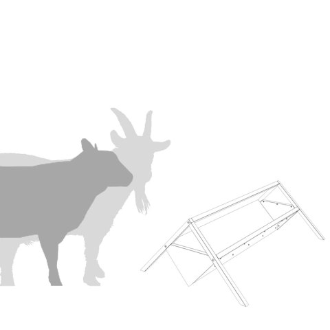 KORYTO DO KARMIENIA BYDŁA CZARNY 111X76X38CM