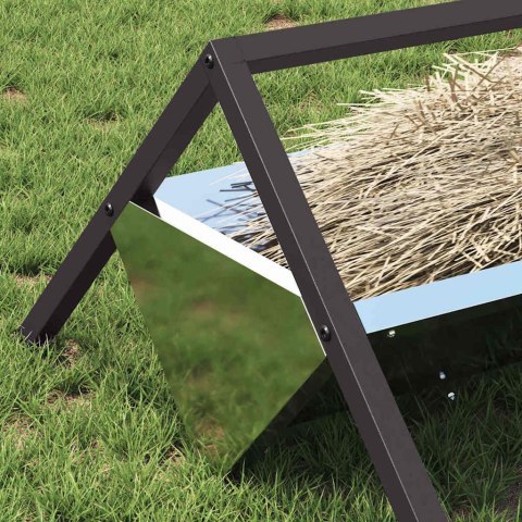 KORYTO DO KARMIENIA BYDŁA SREBRNY 111X76X38CM