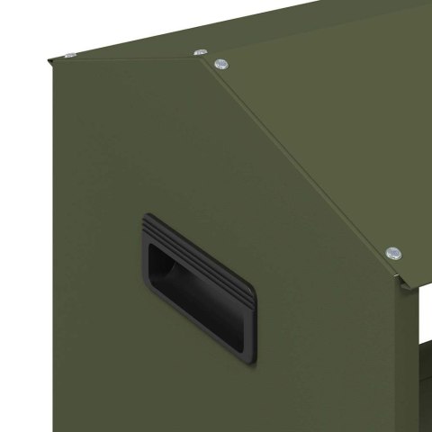 KORYTO DO KARMIENIA BYDŁA ZIELONY OLIWKOWY 79X35X62CM