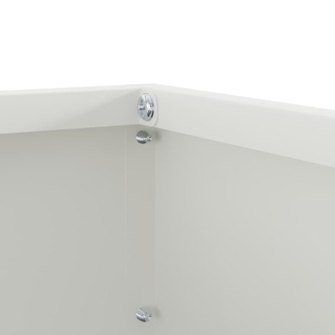 KRAWĘŻNIK DO TRAWNIKA 6 SZT BIAŁY 40X40X13CM STAL